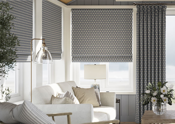 Emily Bond Jaipur, Indigo - Twist&Fit Roman Blind - Image 3